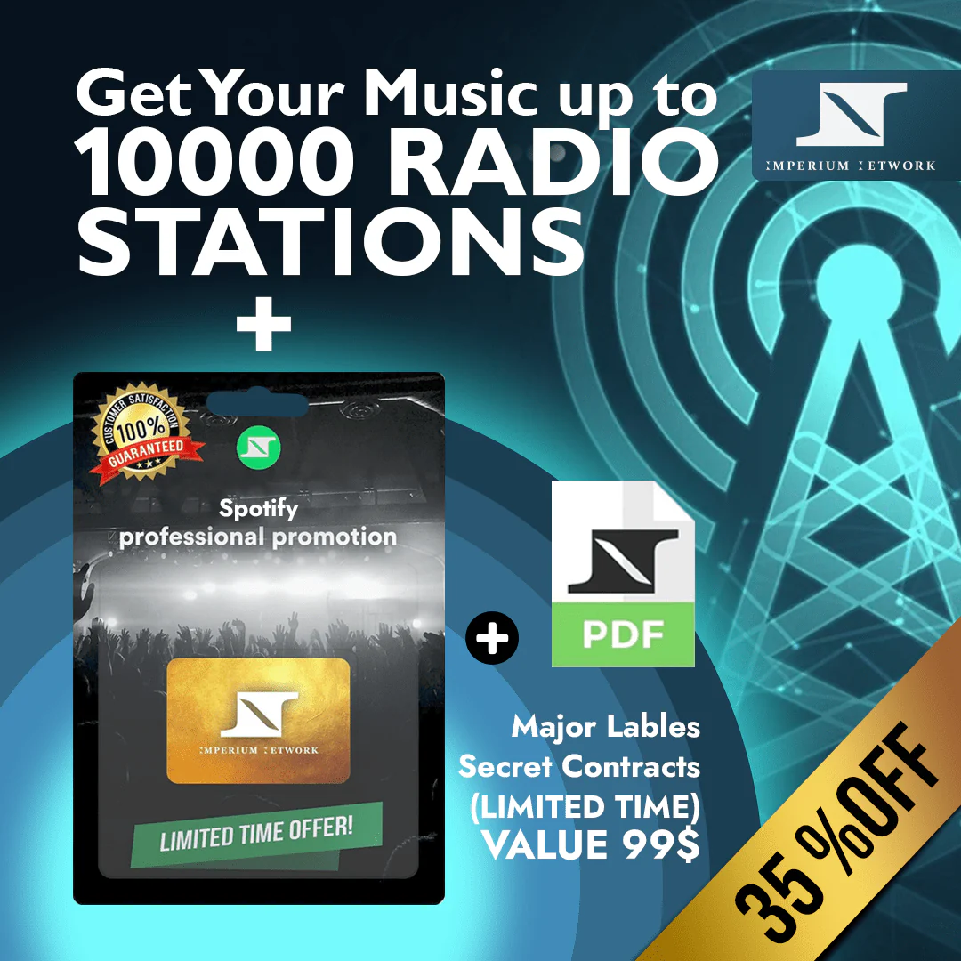 Submission to up to 10,000 Radio Stations + Huge Spotify Promotion at 35% OFF